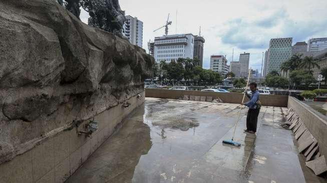 Kolam Patung Kuda Arjuna Wiwaha, Jakarta, Selasa (12/12).