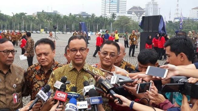 Tiba di Bundaran HI, Anies: Kalau Ada Gesekan Dikit Jangan Marah