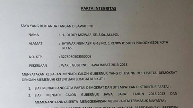 Tak Jadi Usung Deddy Mizwar, PKS Ungkap Dokumen Ini