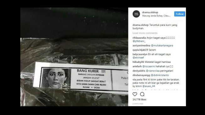 Kemasan paket aman. [Instagram]