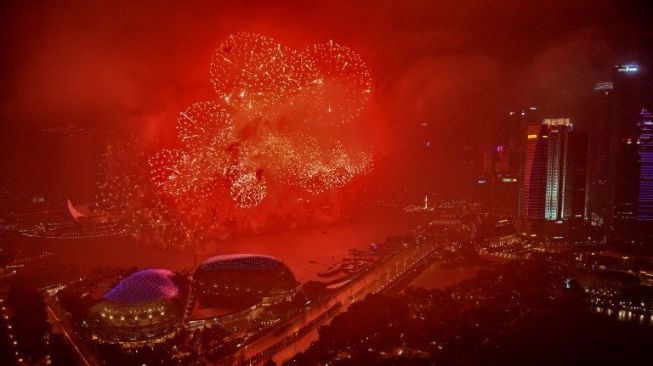 Perayaan pergantian tahun di Singapura [AFP]