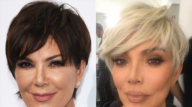 Penampilan baru Kris Jenner dengan rambut pirangnya. (Instagram)