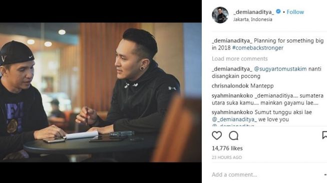 Demian Aditya dan Edison Whardana merencanakan proyek besar di tahun 2018. [Instagram]