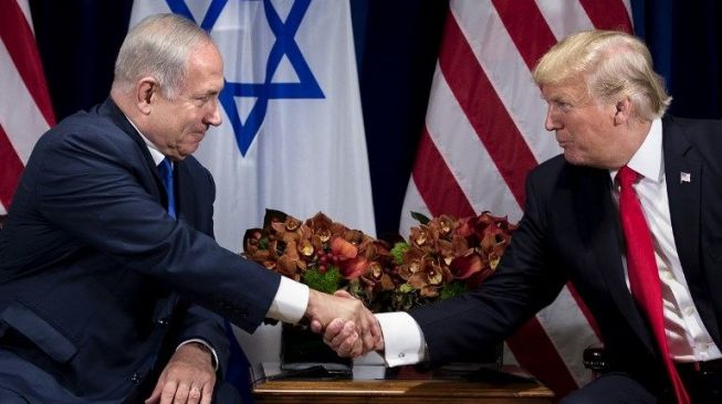 PM Israel Benjamin Netanyahu dan Presiden AS Donald Trump. (AFP)