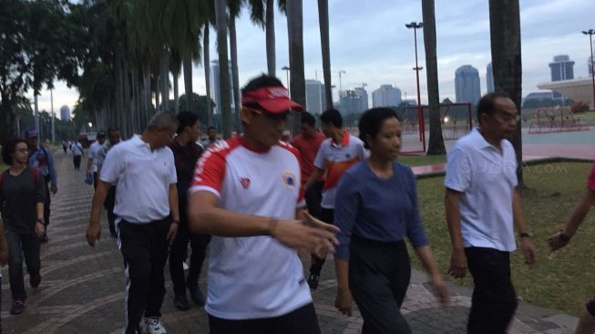 Pagi Ini Menteri BUMN dan Wagub DKI Jogging Bareng