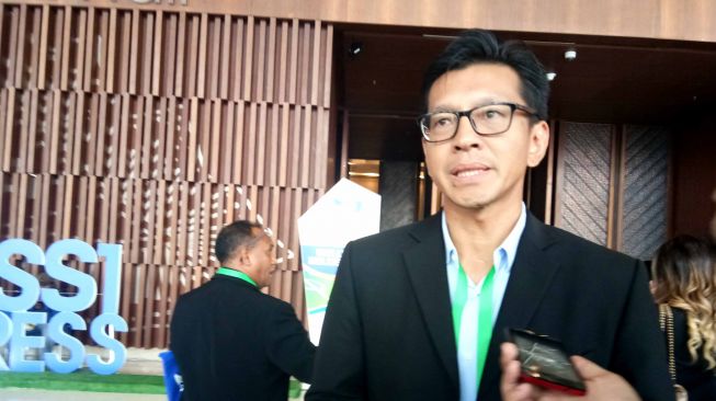 Direktur PT PBB Teddy Tjahjono ditemui usai Kongres PSSI [AFP]