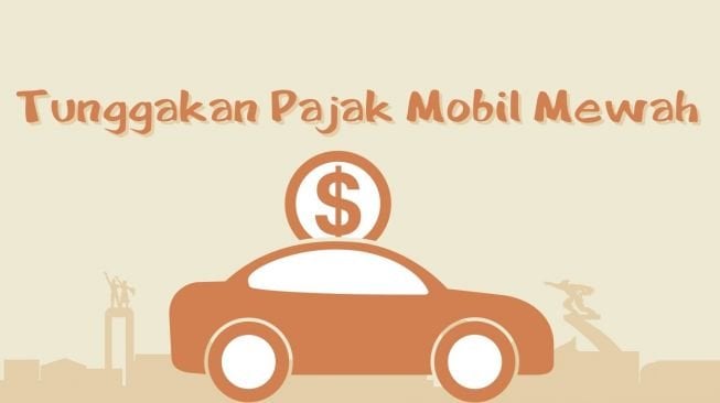 Total tunggakan pajak mobil mewah senilai Rp 44,9 miliar.