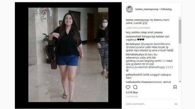 Gemukan, Celine Evangelista Banjir Pujian dari Warganet