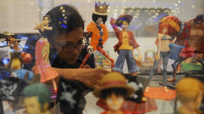 Pameran Toys Week 2018 di Surabaya, Jawa Timur, Kamis (18/1).
