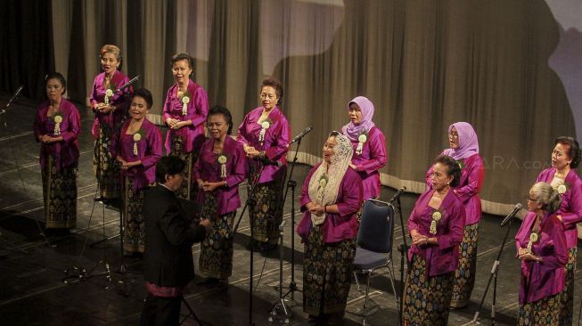 Perayaan hari ulang tahun Presiden ke-5 RI Megawati Soekarnoputri ke-71 di Teater Taman Ismail Marzuki, Jakarta, Selasa (23/1).