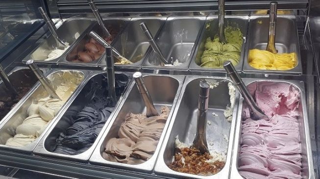 Gelato Secrets diklaim lebih sehat ketimbang es krim. [suara.com/Dinda]  