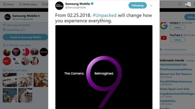 Undangan Sudah Disebar, Samsung Galaxy S9 Meluncur 25 Februari