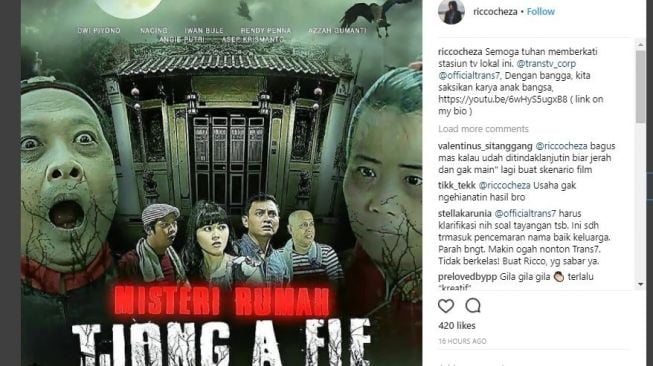 Dianggap Hina Tjong A Fie, Trans7 Dituntut Keluarga Minta Maaf