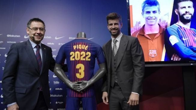 Teken Kontrak Baru, Pique Bakal Pensiun di Barcelona