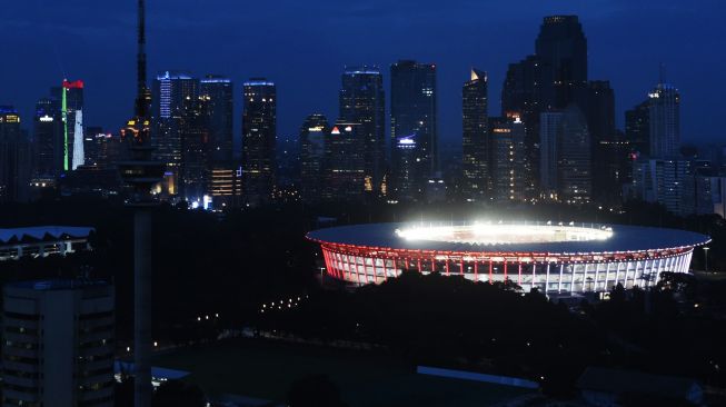 Suasana Stadion Utama Gelora Bung Karno (SUGBK) di Jakarta, Kamis (11/1/2018). ANTARA FOTO/Akbar Nugroho Gumay