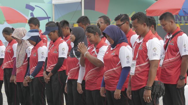 Venue panahan Asian Games 2018 di Istora Senayan. (Suara.com/Dendi Afriyan)