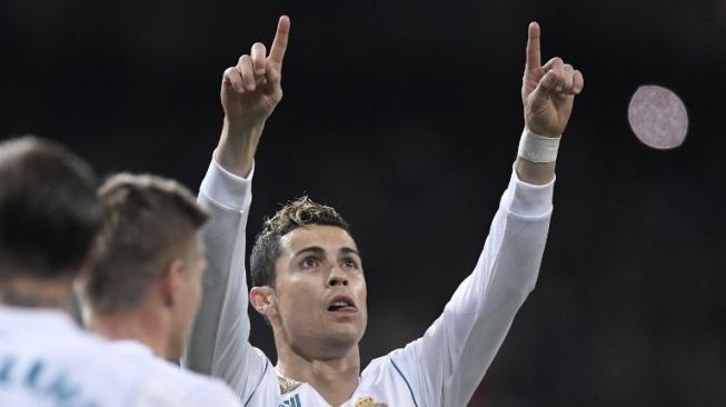 Cristiano Ronaldo rayakan golnya ke gawang Real Sociedad [AFP]