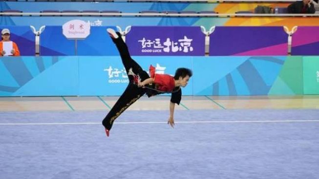 Gogi Nebulana menjuarai turnamen wushu dunia di World Wushu Championship 2007 di Beijing, Cina. (dok pribadi)