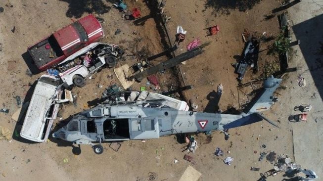 Jatuh, Helikopter Militer Meksiko Tewaskan 13 Orang