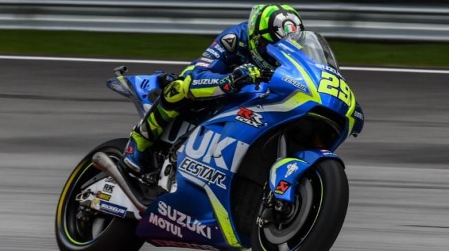 Pembalap Suzuki Ecstar, Andrea Iannone (AFP/MOHD RASFAN)