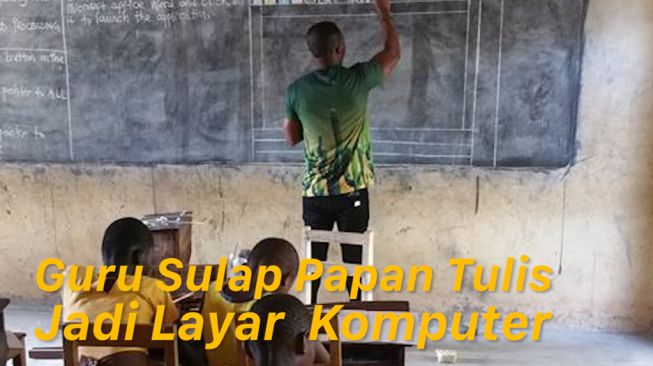 Canggih, Guru Sulap Papan Tulis Jadi Layar Komputer