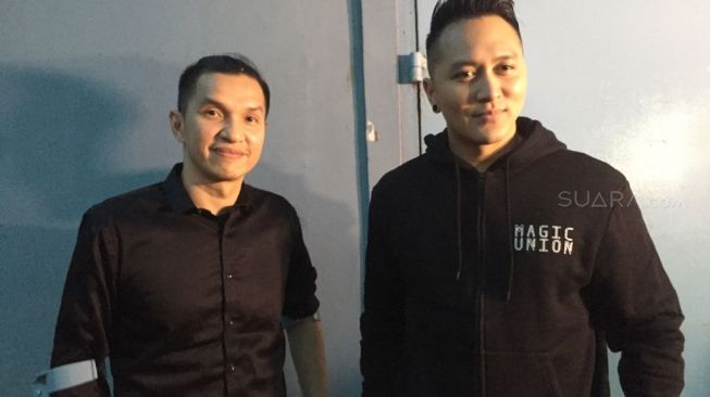 Demian Aditya dan Edison Wardhana alias Echon. (Sumarni/Suara.com)