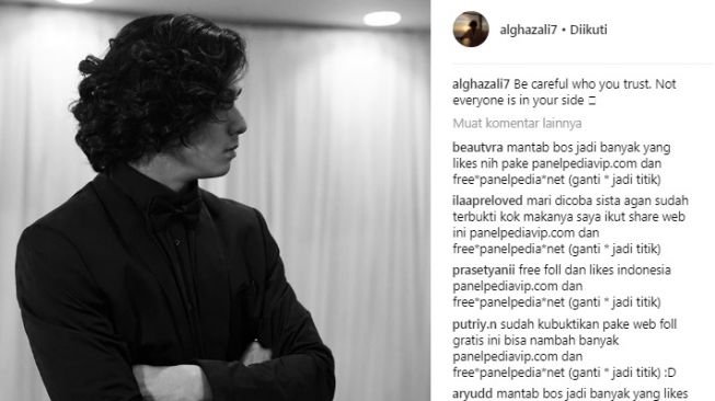 Al Ghazali berambut gondrong. [Instagram]