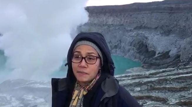 Spektakuler, Ini Reaksi Menkeu Sri Mulyani Saat ke Kawah Ijen