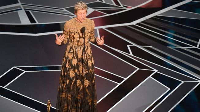 Aktris terbaik Oscar 2018 Frances McDormand. (AFP)