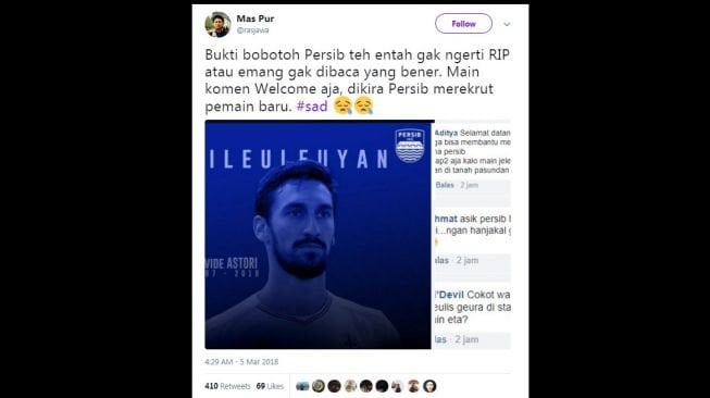 Postingan Persib. [Twitter]