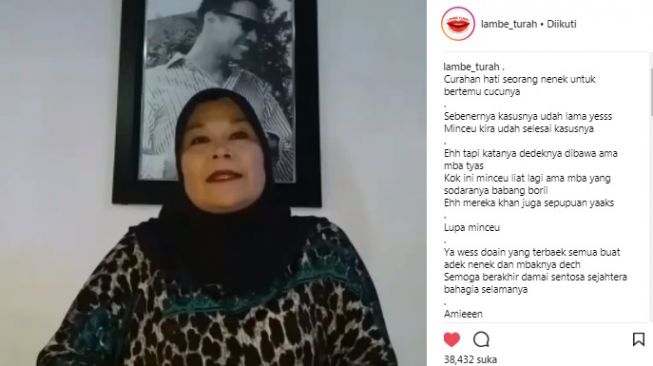 Nenek ini minta Tyas Mirasih kembalikan cucunya. [Instagram]