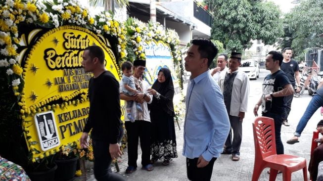 Enda Ungu di rumah duka di kawasan Sunter, Jakarta Utara, Jumat (9/3/2018). [suara.com/Ismail]