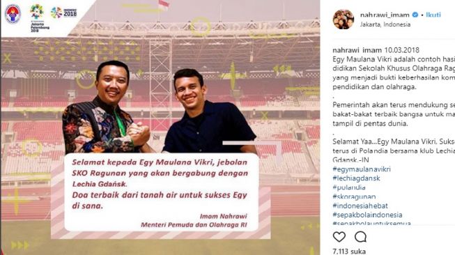 (Instagram Imam Nahrawi) 