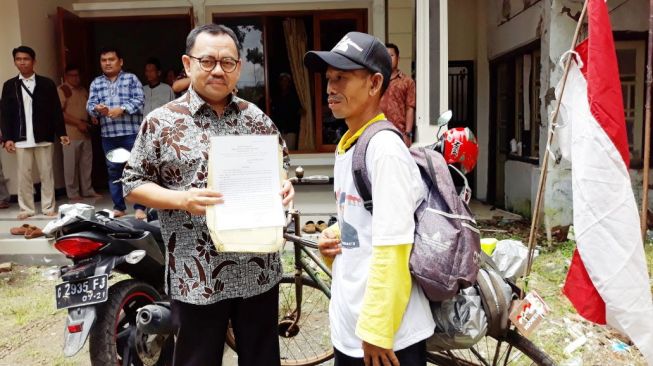 Kayuh Onthel Lima Hari, Handoko Temui Cagub Sudirman Said