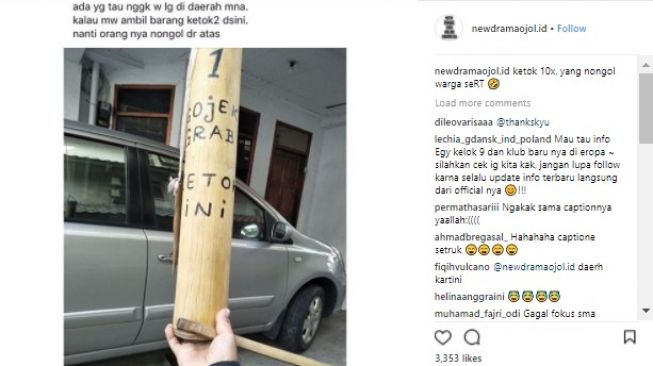 Wow, Rumah Ini Menyediakan Kentongan Untuk Pengemudi Ojol