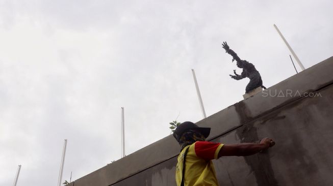  Revitalisasi Lapangan Banteng, di Jakarta, Jumat (16/3).