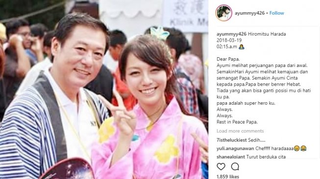 Chef Harada bersama putrinya, Ayumi. (Instagram)