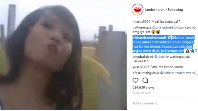 Nikita Mirzani mengomentari video lawas dari Lucinta Luna (Instagram)