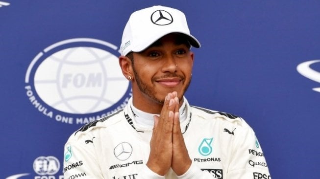 Pembalap Mercedes Lewis Hamilton. Andrej ISAKOVIC / AFP