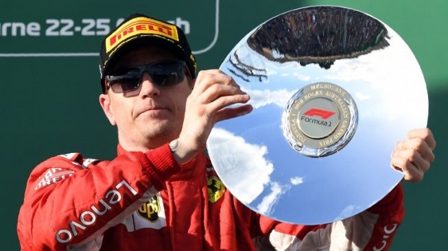 Pembalap Ferrari, Kimi Raikkonen (AFP/Saeed KHAN)