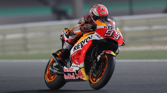 MotoGP Belanda : Rossi Bangkit dari Jatuh, Marc Marquez Raih Pole Position