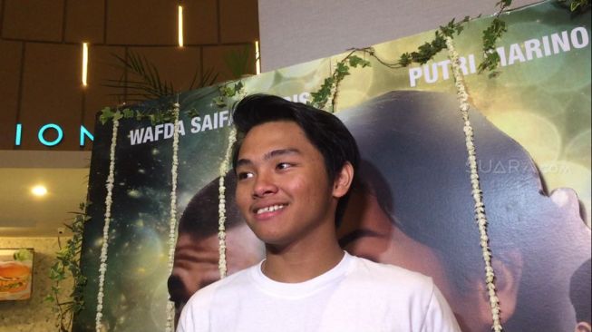 Aldi Eks CJR press screening Jelita Sejuba di Epicentrum Walk, Selasa, 3/4/2018 (suara.com/sumarni)