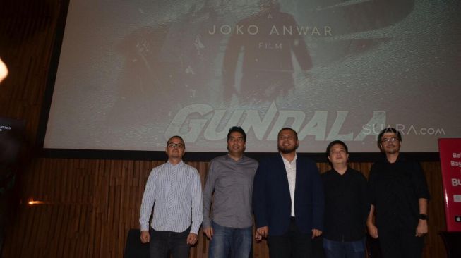 Konferensi Pers film Gundala, SCTV Tower, Jakarta Pusat, Rabu (4/4/2018). 