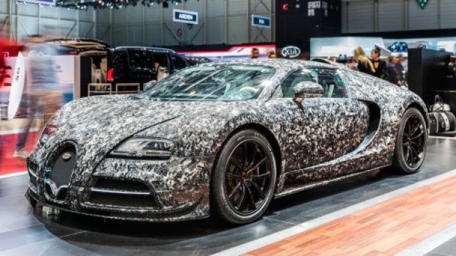 Sebuah Mansory Bugatti Veyron Diamond dipamerkan di Jenewa, Swiss pada Maret 2018 kemarin. [Shutterstock]