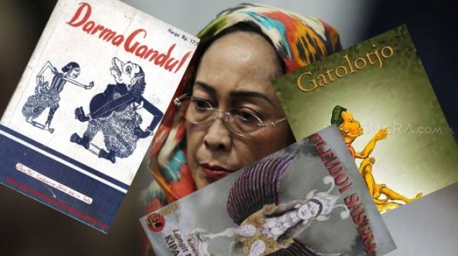 Sukmawati Sokenaro Putri. Buku Darmo Gandul, Gatolotjo dan Langit Makin Mendung (insert). [kolase Suara.com]