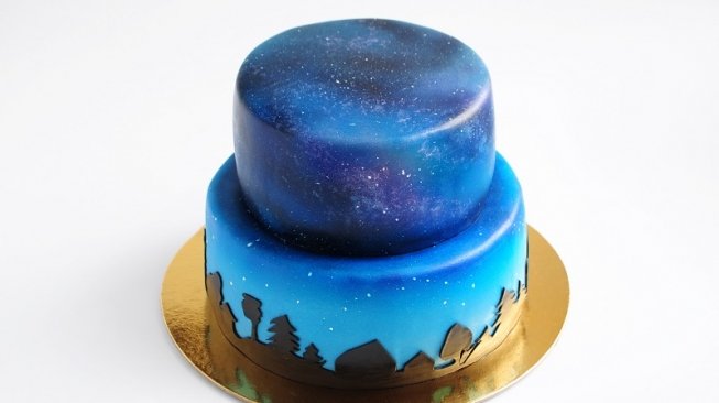 Ilustrasi Galaxy Cake (foto: Shutterstock)
