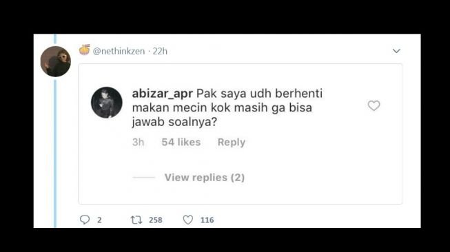 Postingan peserta UNBK 2018. [Twitter]