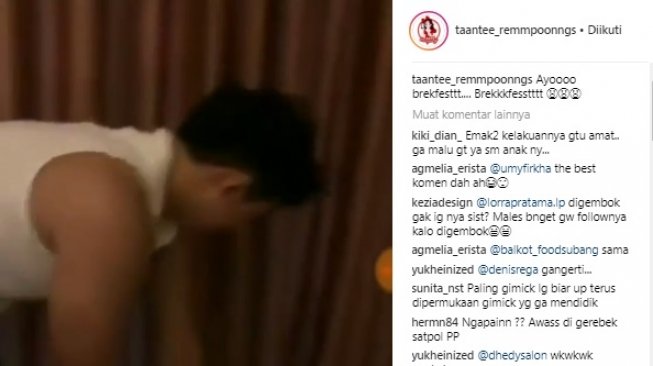 Ely Sugigi dan Irfan Sbaztian tepergok berduaan di kamar hotel. [Instagram]