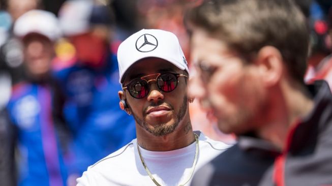 Pembalap Mercedes AMG, Lewis Hamilton (AFP/JOHANES EISELE)