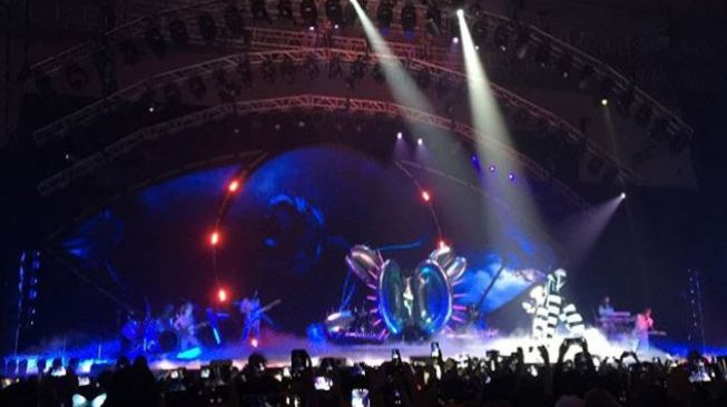 Konser Katy Perr di ICE, Tangerang, Sabtu (14/4/2018) [randydanistha/instagram].